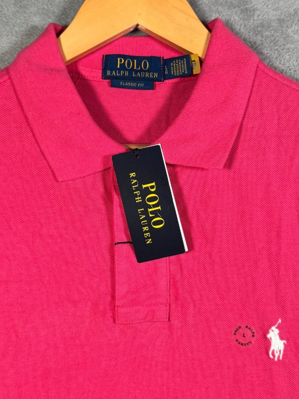 Polo Ralph Lauren Shirt Mens L Pink Classic Fit Short Sleeve Pique Pony $118